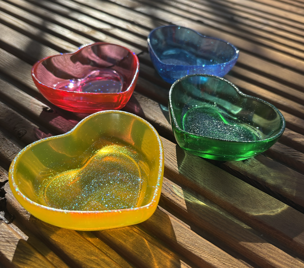 Miska srdce – handmade miska z epoxidovej živice pre senzory a potion play